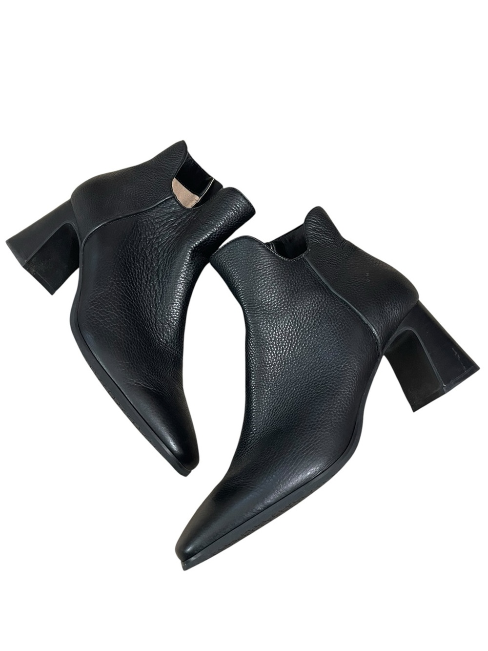 NYDJ Black Square Toe Block Heel Ankle Booties